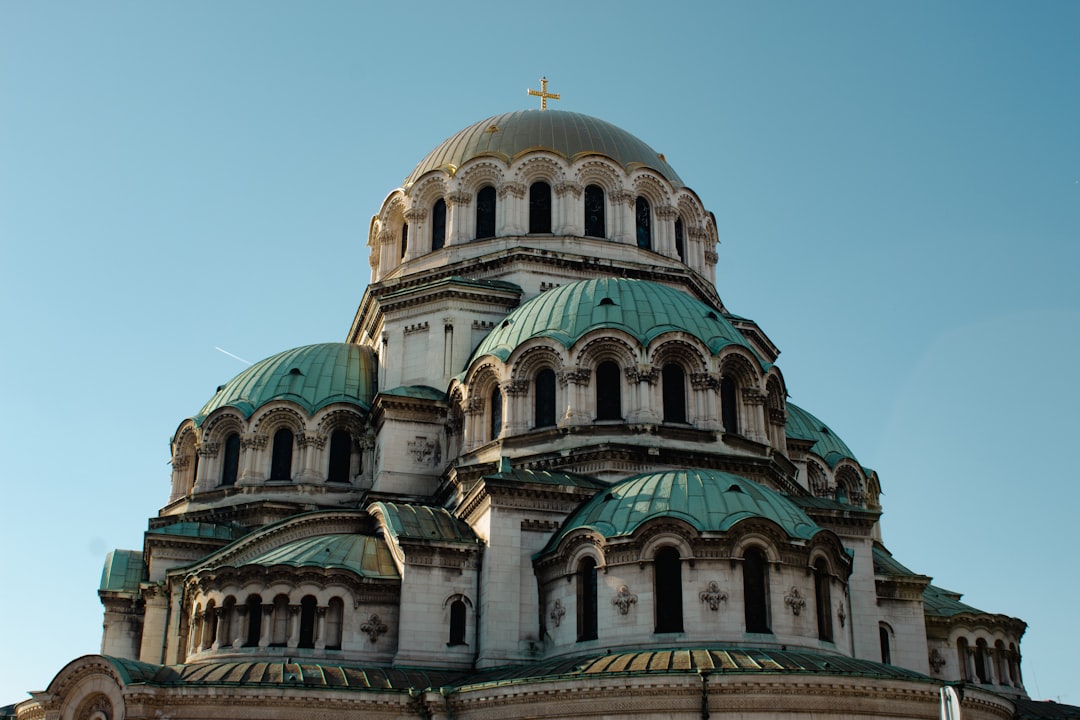 The beautiful domes of a large cathedral.
